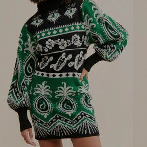 FARM Rio Mystic Scarf sweat dress mini EUC